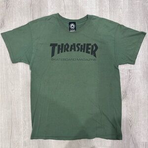 Thrasher vintage faded green shirt